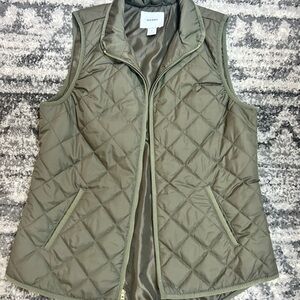 Old Navy Olive Green Quilted Vest